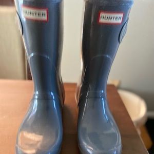 Hunter Original Short Gloss Gray Rainboot
